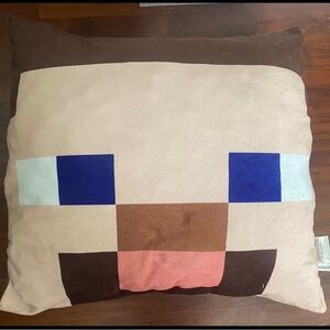 Minecraft Character Pillow - Brown and Blue